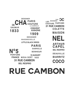 31 RUE CAMBON WORDS CLOUD White T-Shirt