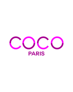 COCO PARIS PURPLE PINK Organic V-Neck White T-Shirt