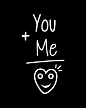 Load image into Gallery viewer, YOU + ME = LOVE Black T-Shirt