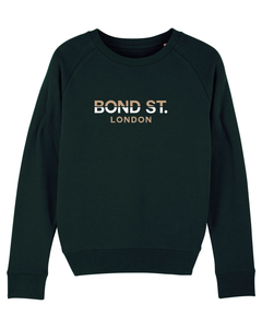 BOND STREET LONDON SPLIT LETTERS Black T-Shirt
