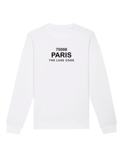 Load image into Gallery viewer, 75008 PARIS, THE LUXE CODE White Sweatshirt