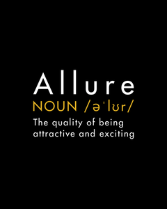 ALLURE, Word Definition Black T-Shirt