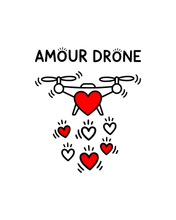Load image into Gallery viewer, AMOUR DRONE IN KEITH HARING STYLE White T-Shirt