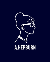Load image into Gallery viewer, AUDREY HEPBURN SILHOUETTE Blue Navy Sweatshirt