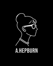 Load image into Gallery viewer, AUDREY-HEPBURN-SILHOUETTE-BLACK-SWEATSHIRT