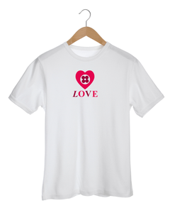 LOVE in BORDEAUX and CARMINE White T-Shirt