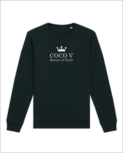 Load image into Gallery viewer, COCO THE FIFTH, QUEEN OF STYLE Black Sweatshirt