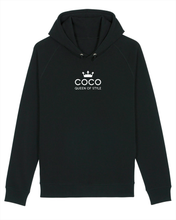 Load image into Gallery viewer, COCO, QUEEN OF STYLE Black Hoodie