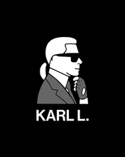 Load image into Gallery viewer, KARL LAGERFELD (THE THINKER) SILHOUETTE Black Hoodie