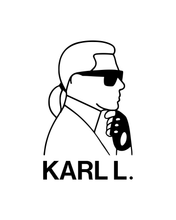 Load image into Gallery viewer, KARL LAGERFELD (THE THINKER) SILHOUETTE White Hoodie