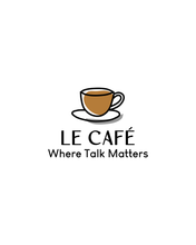 Load image into Gallery viewer, LE CAFÉ: WHERE TALK MATTERS White T-Shirt