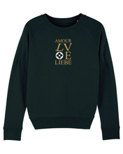Load image into Gallery viewer, AMOUR LOVE LIEBE Black Sweatshirt