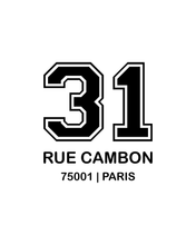 Load image into Gallery viewer, 31 RUE CAMBON NEW DESIGN White T-Shirt | Discount only for subscribers until October 27th