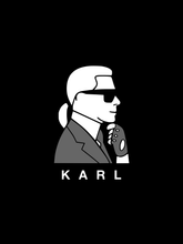 Load image into Gallery viewer, KARL LAGERFELD | THE THINKER | The Black Organic V-Neck