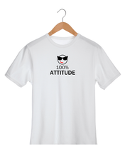 Load image into Gallery viewer, NEW 100% ATTITUDE White T-Shirt