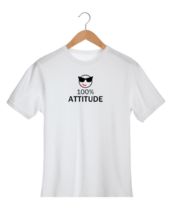 NEW 100% ATTITUDE White T-Shirt