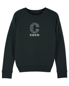 C OF COCO Words Cloud  Black Sweatshirt
