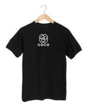 Load image into Gallery viewer, COCO CAMELLIA Black T-Shirt