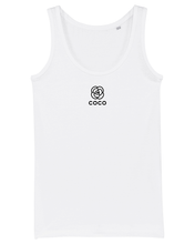 Load image into Gallery viewer, COCO CAMELLIA Organic Tank Top White T-Shirt
