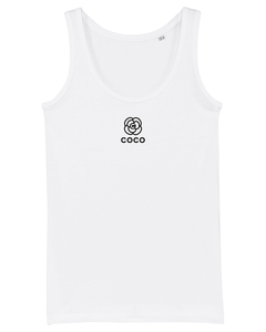 COCO CAMELLIA Organic Tank Top White T-Shirt