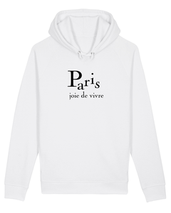 PARIS, JOIE DE VIVRE White Hoodie