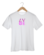 Load image into Gallery viewer, LOVE PURPLE AND PINK White T-Shirt