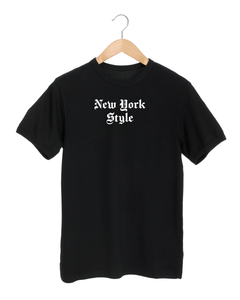 NEW YORK STYLE IN GOTHIC LETTERS Black T-Shirt