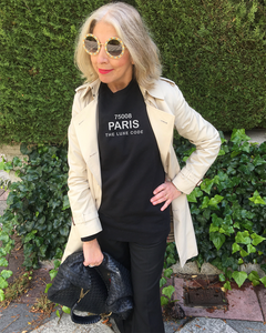 75008 PARIS, THE LUXE CODE Black Sweatshirt