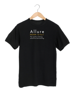 ALLURE, Word Definition Black T-Shirt