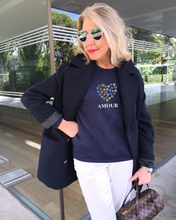 Load image into Gallery viewer, AMOUR Navy Blue Sweatshirt