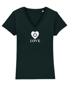 LOVE in WHITE Organic V-Neck