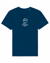 Load image into Gallery viewer, COCO SMILING SILHOUETTE Blue Navy T-Shirt