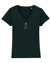 Load image into Gallery viewer, COCO SMALL LOGO SILHOUETE Organic V-Neck