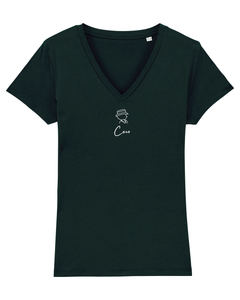 COCO SMALL LOGO SILHOUETE Organic V-Neck