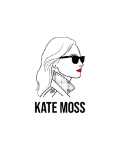 Load image into Gallery viewer, KATE MOSS SILHOUETTE  White Hoodie