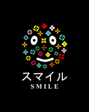 Load image into Gallery viewer, SMILEY INSPIRED BY MURAKAMI Black T-Shirt