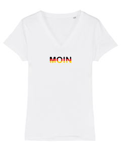 MOIN White Organic V-Neck White T-Shirt