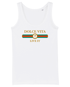 DOLCE VITA  Organic Tank Top White T-Shirt