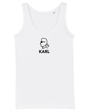 Load image into Gallery viewer, KARL SILHOUETTE Tank Top White T-Shirt