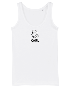 KARL SILHOUETTE Tank Top White T-Shirt