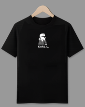 Load image into Gallery viewer, KARL LAGERFELD (THE THINKER) SILHOUETTE Black T-Shirt