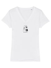 Load image into Gallery viewer, KARL LAGERFELD | THE THINKER | The White Organic V-Neck