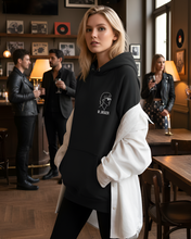 Load image into Gallery viewer, MICK JAGGER SILHOUETTE Black Hoodie Small Logo