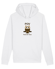 Load image into Gallery viewer, THE POINT OF VIEW OF THE OWL White Hoodie