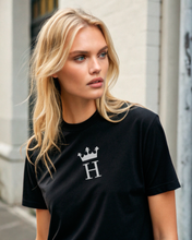 Load image into Gallery viewer, H ROYAL MONOGRAM Black T-Shirt