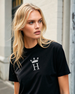 H ROYAL MONOGRAM Black T-Shirt