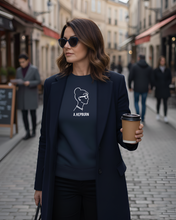 Load image into Gallery viewer, AUDREY HEPBURN SILHOUETTE Blue Navy Sweatshirt