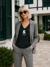 Load image into Gallery viewer, KARL LAGERFELD | THE THINKER | The Black Organic V-Neck