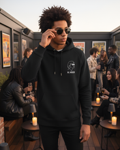 Load image into Gallery viewer, MICK JAGGER SILHOUETTE Black Hoodie Small Logo