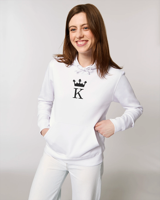 K ROYAL MONOGRAM White Hoodie